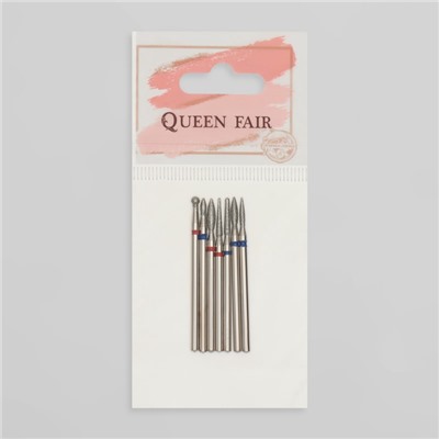 Фрезы для маникюра, алмазные, универсальные, 7 шт., разная форма и зернистость