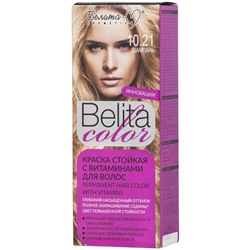 Краска стойкая Color с витаминами для волос № 10.21 Шампань
