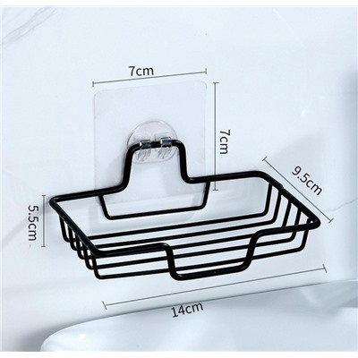 Прочная металлическая мыльница для настенного монтажа - нержавеющая