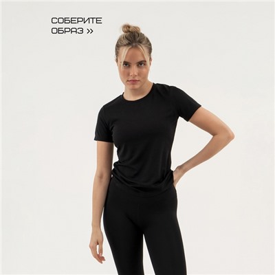 Футболка женская Resport, бифлекс, размер 48 (L), чёрная