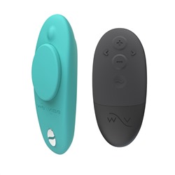Аквамариновый вибратор в трусики We-Vibe Moxie+
