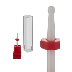 Nail Art Фреза керамическая шаровидная, красный KRISTALLER, 1107399