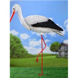 Садовая фигура из полистоуна «Аист», 81×65×20 см