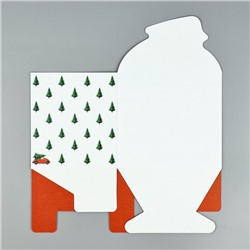 Коробка новогодняя для мини-букетов Happy New Year, 12×17×10 см, Новый год