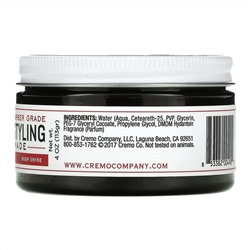 Cremo, Premium Barber Grade Hair Styling Pomade, Shine, 4 oz (113 g)
