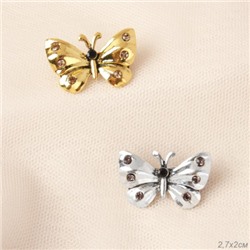 Брошь Бабочка / 6488 /уп 12/микс