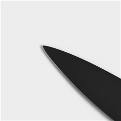 Нож для овощей кухонный Magistro Vantablack, длина лезвия 8.9 см, чёрный