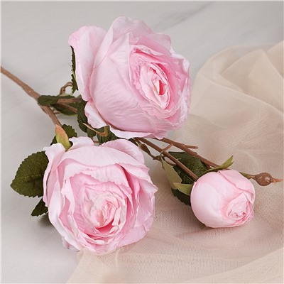 Цветок искусственный Роза пионовидная 65 см три бутона / RF-1568 /уп 200/400/