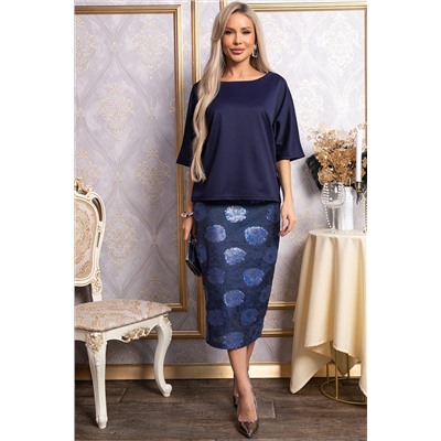 Юбка миди Ялта (синяя) Ю14841-10М