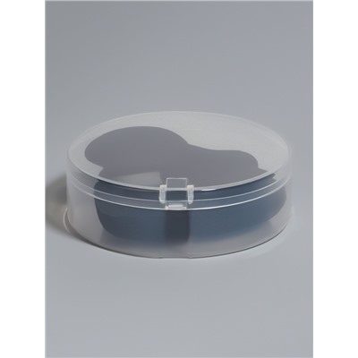 Спонжи для макияжа, в футляре, 3 формы: треугольник, овал, сердце, чёрные