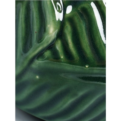 УЦЕНКА Чайник заварочный "Флора 3" керамика, цв. зелёный, 15×18×21 см