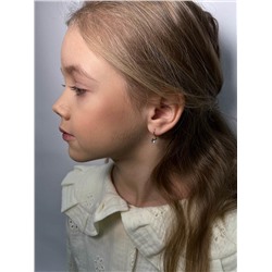 Серьги детские из золочёного серебра с фианитами 925 пробы 151з голубой