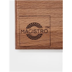 Доска разделочная деревянная Magistro, 60×30×2.5-3 см, цельный массив бука