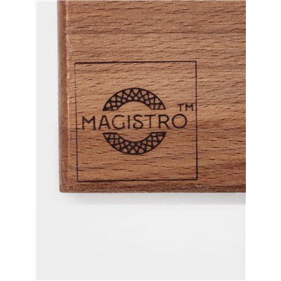 Доска разделочная деревянная Magistro, 60×30×2.5-3 см, цельный массив бука