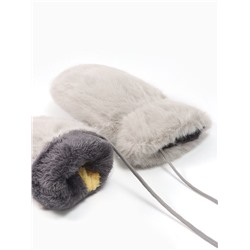 Варежки подростковые MINAKU, пушистые, 20 см, серые