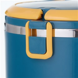 Ланч-бокс, 650 мл, сохраняет тепло 2 ч, нержавеющая сталь, бирюзовый