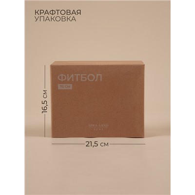 УЦЕНКА Фитбол Sima-Land home 75 см, 1000 гр, антивзрыв, цвет белый