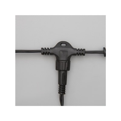 Гирлянда «Занавес» 2×9 м, IP44, УМС, тёмная нить, 1800 LED, свечение синее, 220 В