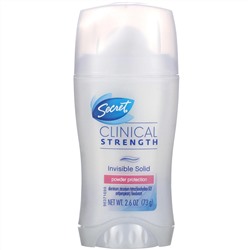 Secret, Clinical Strength Antiperspirant/Deodorant,  Invisible Solid, Powder Protection, 2.6 oz (73 g)