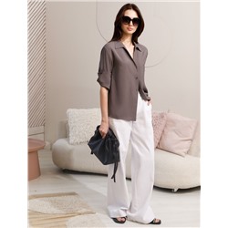 Блузка с широкими манжетами из вискозы с лиоцеллом