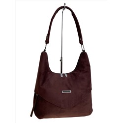 Женская сумка из искусственной замши, цвет  бордовый