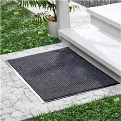 УЦЕНКА Коврик влаговпитывающий ребристый «Стандарт», 50×80 см, цвет серый