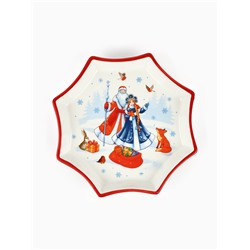 Блюдо новогоднее «Сказочного года», 21×21×3 см, ручная работа