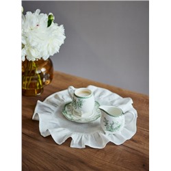 Молочник WY Bloomware, 250 мл, фарфор, белый, зелёный