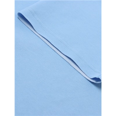 Костюм женский (футболка, шорты) MINAKU: Casual Collection, голубой, размер 48