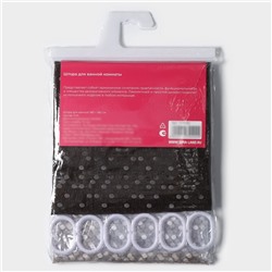 Штора для ванной Доляна «Диско 3D», 180×180 см, EVA, коричневый