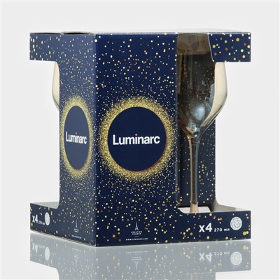 Набор бокалов для вина Luminarc «Золотой мёд», 270 мл, 4 шт., стекло, золотистый