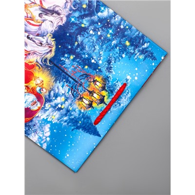 Пакет подарочный новогодний ламинированный, «На встречу Новому Году», 18×10×22.3 см