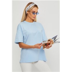 Футболка оверсайз женская ГБ4000-ФЖ (Голубой)
