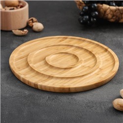 Менажница Доляна «Гипноз», 25×25×1.5 см, бамбук