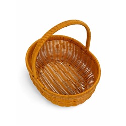 Корзина плетёная для хранения, 34×27×13 см, ручка h=20 см, коричневая