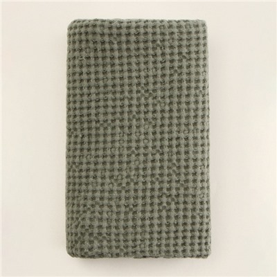 Полотенце вафельное SL HOME: Linen «Олива», 40×70 см, оливковое