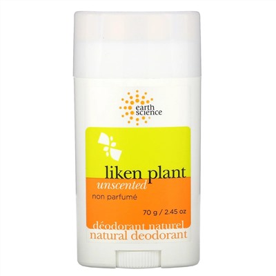 Earth Science, Натуральный дезодорант, Liken Plant, Без запаха 2.5 унции (70 г)
