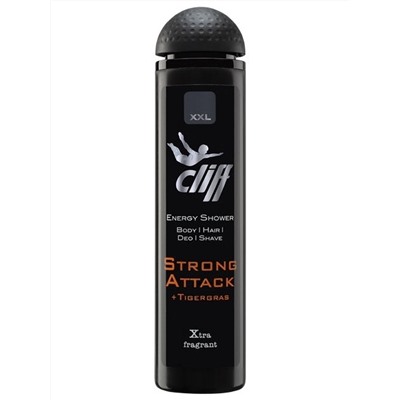 Гель для душа 4 в 1 CLIFF STRONG ATTACK «CИЛА АТАКИ» 300 мл