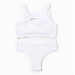 Комплект нижнего белья женский (топ, трусы) Collorista, белый, размер 42-44