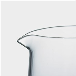 Кувшин для воды Magistro «Богема», 1 л, 13×9×23 см, с металлической крышкой, стекло, прозрачный, золотистый