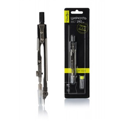 Готовальня Техника 2 предмета (циркуль, грифель для циркуля в блистере) ЦЧП-60Б Глобус