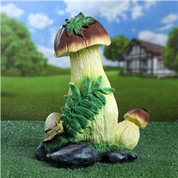 Садовая фигура из полистоуна «Гриб с ягодой и улиткой», 32.5×19×26 см