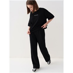 Комплект трикотажный для девочек: фуфайка (футболка), брюки