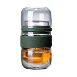 Портативный чайный сервиз в чехле ДЖЕКИЧАЙ, на 2 персоны, ёмкость 180 мл, пиалы 120 мл, стекло