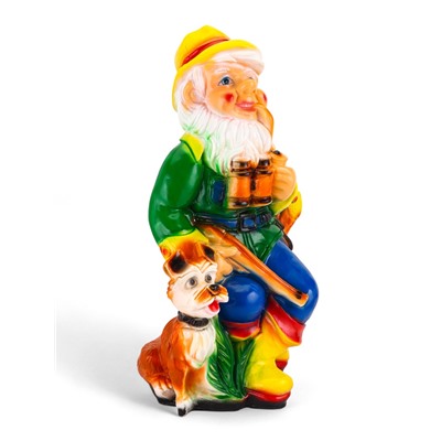 Садовая фигура из гипса «Гном - охотник», 30×40×70 см