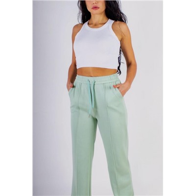 Трикотажные брюки со стрелкой, на резинке (Бирюза)