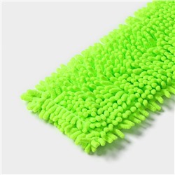 Насадка для плоской швабры «Доляна», 40×10 см, микрофибра букли, 80 г, зелёная