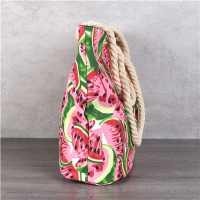 Сумка пляжная на молнии 45х32х14 см Арбуз / BB22 /уп 1/