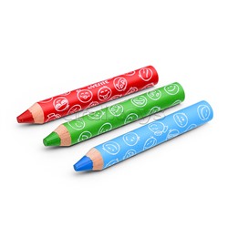 Карандаши цветные "Jumbo 3 in 1" 06 цветов, супер мягкие, с акварельным эффектом, с точилкой, в картонной коробке