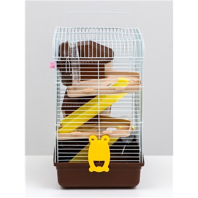 Клетка для грызунов «Пижон», 31×24×40 см двухэтажная. с наполнением, коричневая